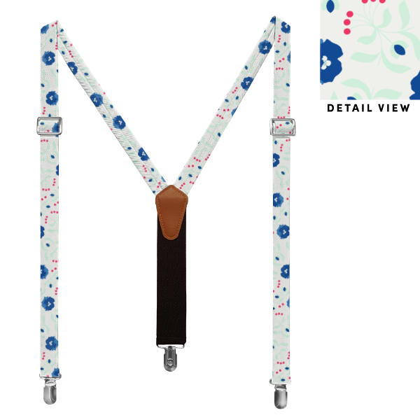 Poppy Floral (Customized) Suspenders -  -  - Knotty Tie Co.