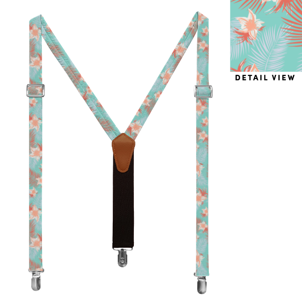 Tropical Blooms (Customized) Suspenders -  -  - Knotty Tie Co.
