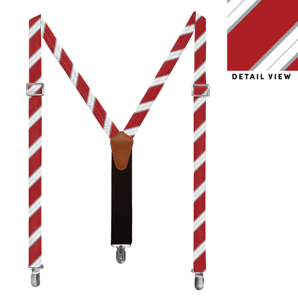 Kalamath Stripe (Customized) Suspenders -  -  - Knotty Tie Co.
