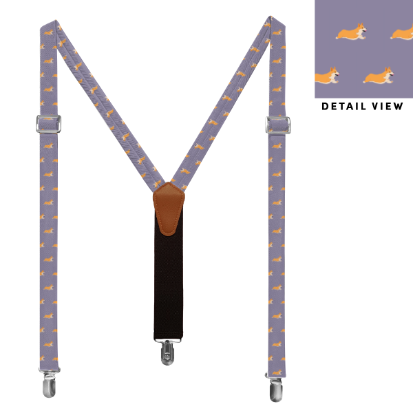 Corgi (Customized) Suspenders -  -  - Knotty Tie Co.